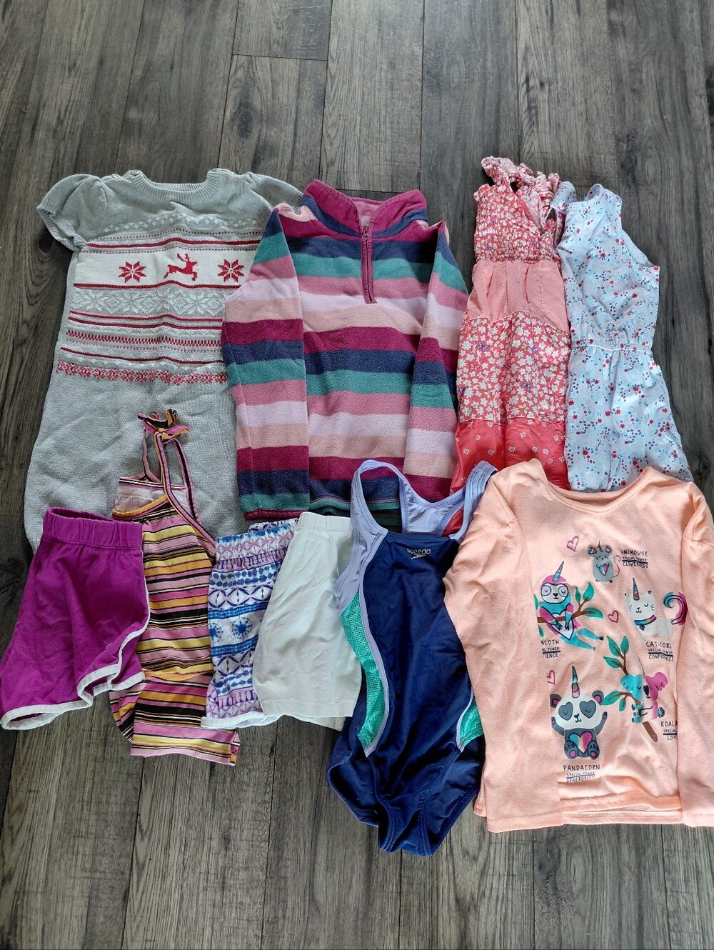 Girls Mixed Clothing Bundle - Pink, Blue, Peach, Purple Sz 7/8
